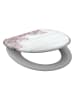 Schütte Toiletbril met softclose "Flowers & Wood" lichtroze/wit