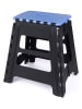 Jolly Składany hocker w kolorze czarno-niebieskim - 38 x 39 x 21 cm
