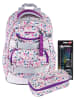 Jolly 8-delige schooltas set "Next Gen" grijs/blauw/rood - (B)29 x (H)43 x (D)22 cm