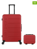 SWISS KOPPER 2-delige hardcase-trolleyset "Aigle" rood