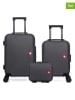 SWISS KOPPER 3tlg. Hardcase-Trolleyset "Spiez" in Schwarz