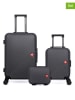 SWISS KOPPER 3tlg. Hardcase-Trolleyset "Spiez" in Schwarz