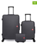 SWISS KOPPER 3-delige hardcase-trolleyset "Spiez" zwart
