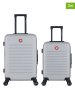 SWISS KOPPER 2-delige hardcase-trolleyset "Wil" grijs