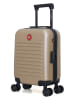 SWISS KOPPER Hardcase-Trolley "Wil" in Beige - (B)32 x (H)42 x (T)20 cm