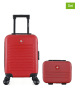 SWISS KOPPER 2-delige hardcase-trolleyset "Wil" rood