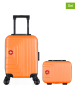 SWISS KOPPER 2tlg. Hardcase-Trolleyset "Ruti" in Orange