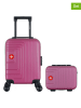 SWISS KOPPER 2tlg. Hardcase-Trolleyset "Ruti" in Pink