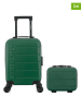 SWISS KOPPER 2-delige hardcase-trolleyset "Aigle" groen