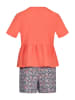 Skiny Pyjama in Orange/ Grau
