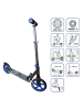 muuwmi Scooter "Aluminium 200" in Schwarz/ Blau - ab 8 Jahren
