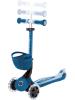 GLOBBER 3in1-Scooter "Globber go up baby 360 lights" in Blau - ab 4 Jahren