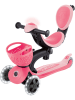 GLOBBER 3in1-Scooter "Globber go up baby 360 lights" in Rosa - ab 4 Jahren