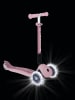 GLOBBER Scooter "Junior Foldable Lights Eco" mit Leuchtrollen in Rosa - ab 2 Jahren