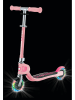 GLOBBER Hulajnoga "Flow Foldable Junior Lights" w kolorze jasnoróżowym - 3+