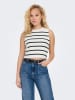 ONLY Stricktop in Creme/ Schwarz