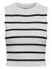 ONLY Stricktop in Creme/ Schwarz