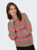ONLY Pullover in Hellbraun/ Pink