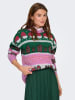 ONLY Sweter w kolorze zielono-różowym
