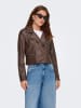 ONLY Kunstlederjacke in Braun