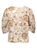 SisterS point Bluse in Creme/ Hellbraun