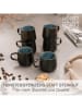 Moritz & Moritz 6er-Set: Kaffeetassen "Solid" in Schwarz/ Blau - 400 ml