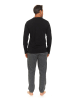 Doctor Nap Pyjama in Grau/ Schwarz