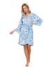 Doctor Nap Kimono in Hellblau/ Weiß