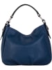Anna Morellini Skórzana torebka "Noemi 1" w kolorze niebieskim - 30,5 x 26 x 9 cm