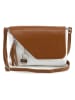 Anna Morellini Leder-Umhängetasche "Lola" in Weiß/ Braun - (B)24 x (H)18 x (T)6 cm
