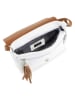 Anna Morellini Leder-Umhängetasche "Lola" in Weiß/ Braun - (B)24 x (H)18 x (T)6 cm