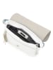 Anna Morellini Leren schoudertas "Lola" taupe/wit - (B)24 x (H)18 x (D)6 cm