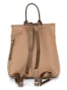 Anna Morellini Skórzany plecak "Azalea" w kolorze beżowym - 30 x 31 x 11 cm