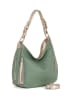 Anna Morellini Leder-Schultertasche "Fiorella" in Mint - (B)30 x (H)27 x (T)9 cm