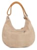 Anna Morellini Leren schoudertas "Concetta" beige - (B)38 x (H)34 x (D)10 cm
