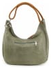 Anna Morellini Skórzana torebka "Concetta" w kolorze zielonym - 38 x 34 x 10 cm