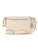 Anna Morellini Leder-Umhängetasche "Berenice" in Beige - (B)25 x (H)14 x (T)1 cm