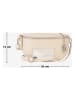 Anna Morellini Leder-Umhängetasche "Berenice" in Beige - (B)25 x (H)14 x (T)1 cm