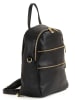 Anna Morellini Leren rugzak "Zeolla" zwart - (B)22 x (H)29 x (D)11 cm