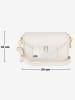 Anna Morellini Leder-Umhängetasche "Terina" in Creme - (B)24 x (H)16 x (T)6,5 cm