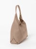 Anna Morellini Leren schoudertas "Nicolina" taupe - (B)41 x (H)42 x (D)11 cm
