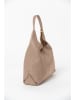 Anna Morellini Leder-Shopper "Nicolina" in Taupe - (B)41 x (H)42 x (T)11 cm
