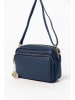 Anna Morellini Leder-Umhängetasche "Colomba" in Dunkelblau - (B)22 x (H)15 x (T)10 cm