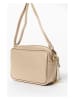Anna Morellini Leder-Umhängetasche "Colomba" in Beige - (B)22 x (H)15 x (T)10 cm