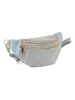 Anna Morellini Leren heuptas "Carola" lichtgrijs/lichtblauw - (B)32 x (H)16 x (D)9,5 cm