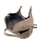Anna Morellini Skórzany shopper bag "Lucria" w kolorze szarobrązowym - 35 x 27 x 19 cm