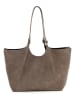 Anna Morellini Skórzany shopper bag "Lucria" w kolorze szarobrązowym - 35 x 27 x 19 cm