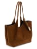 Anna Morellini Skórzany shopper bag "Lucria" w kolorze brązowym - 35 x 27 x 19 cm