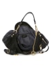 Mia Tomazzi Leder-Schultertasche in Schwarz - (B)42 x (H)38 x (T)17 cm