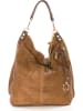 Mia Tomazzi Leder-Shopper "Niguarda" in Hellbraun - (B)42 x (H)38 x (T)17 cm